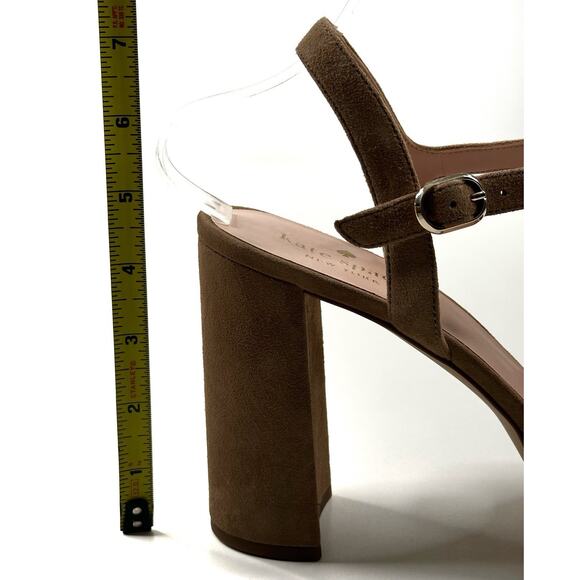 Kate Spade New York Delia Platform Beige Suede Sandals Size 9B New MSRP $228 - Picture 9 of 13